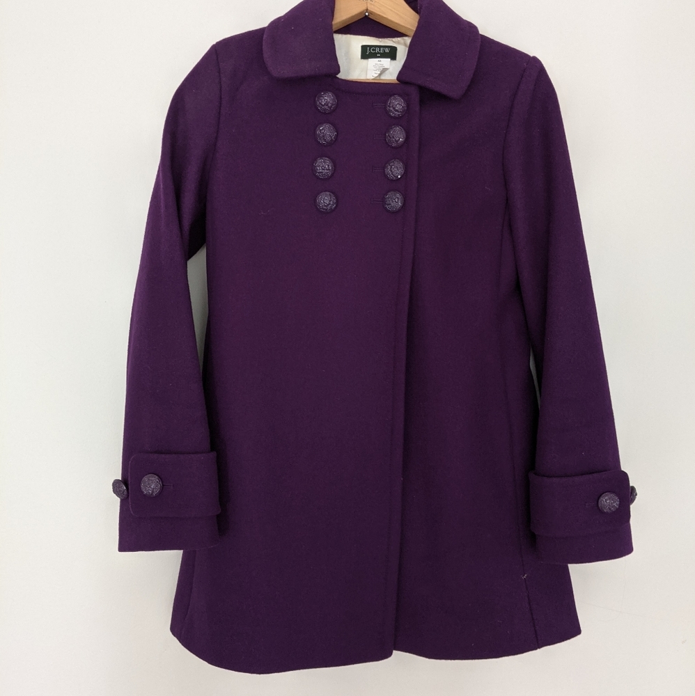 J. Crew Purple Pea Coat